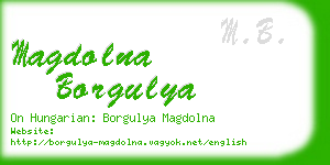 magdolna borgulya business card